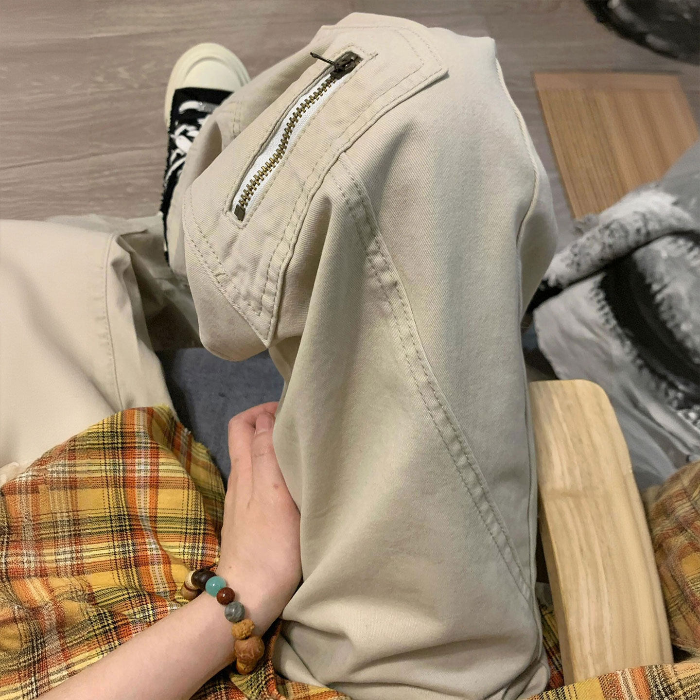 特大码胖mm杏色辣妹风工装牛仔裤女2026新款百搭显瘦休闲阔腿裤子,女装/女士精品,大码裤装,淘宝优惠券,粉丝福利购,淘宝优惠卷