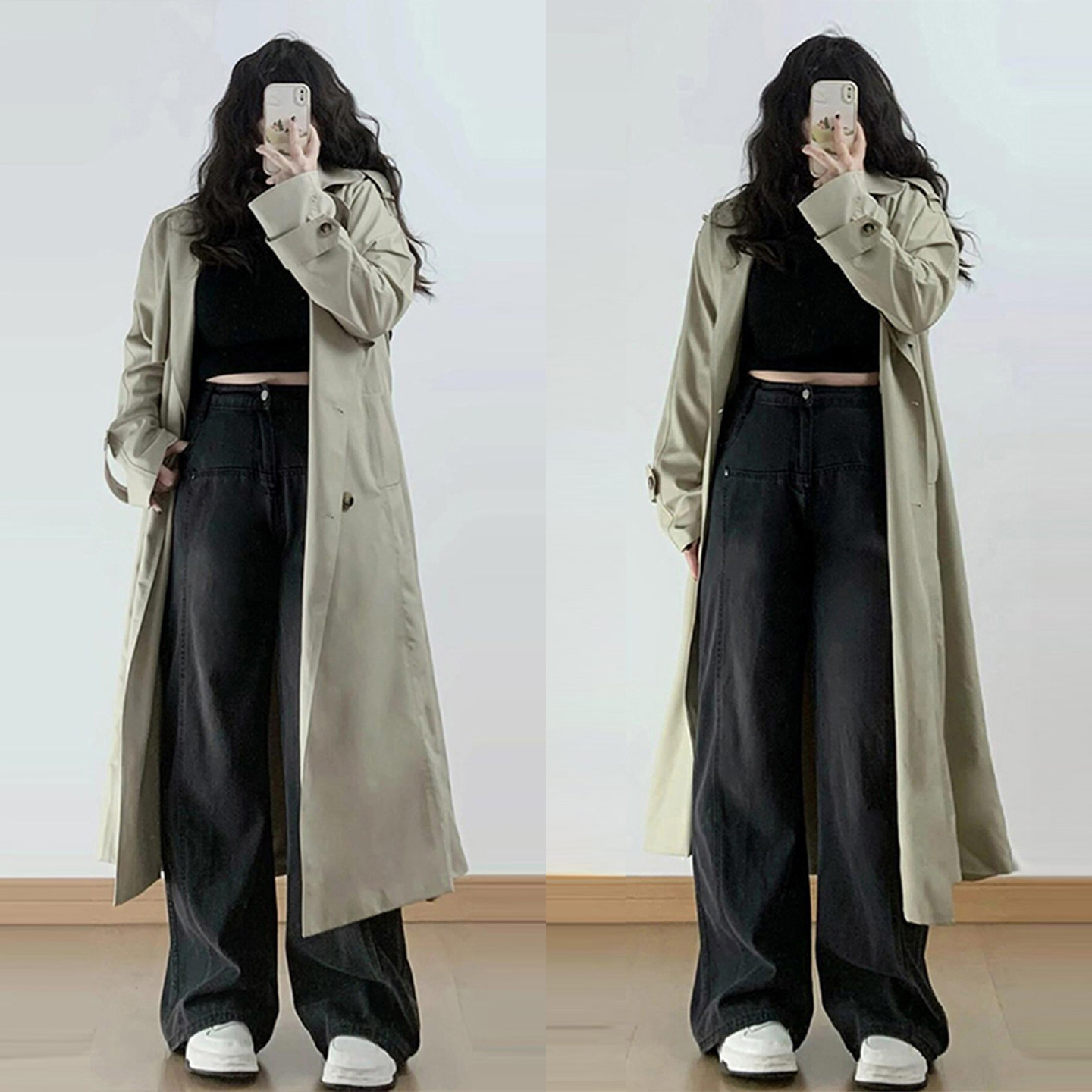 特大码胖mm黑色高街辣妹风牛仔裤女秋冬高腰直筒宽松显瘦阔腿裤子,女装/女士精品,大码裤装,淘宝优惠券,粉丝福利购,淘宝优惠卷