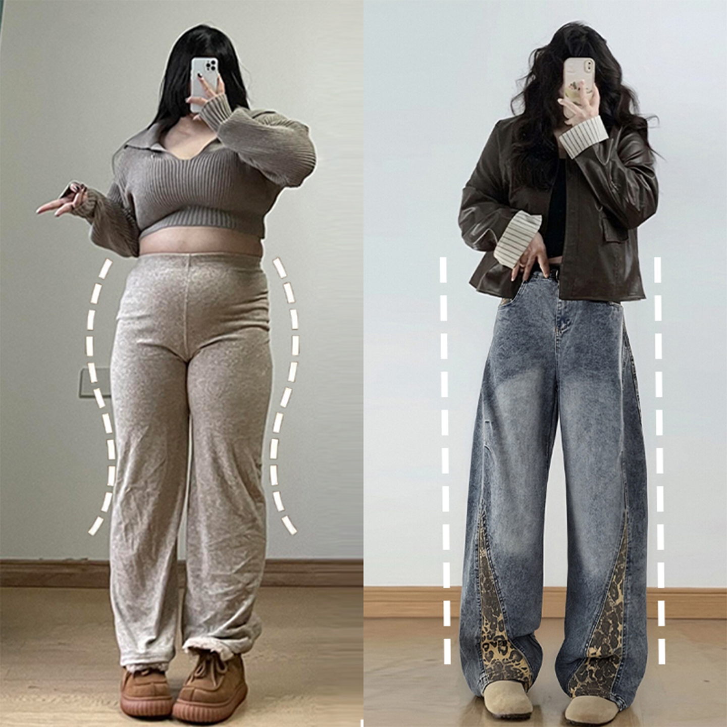 特大码美式辣妹风小众百搭阔腿裤