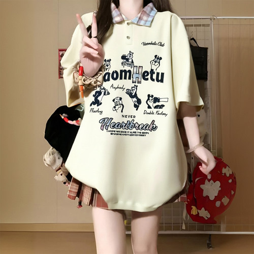 300斤大码宽松显瘦减龄学生t恤女