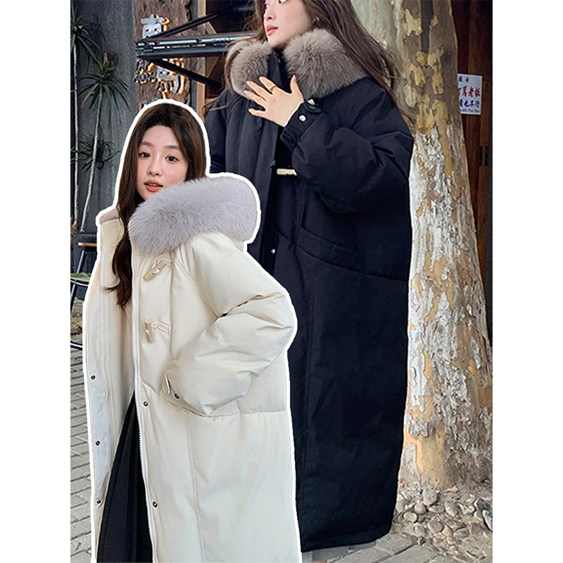 特大码大毛领气质洋气百搭棉袄女