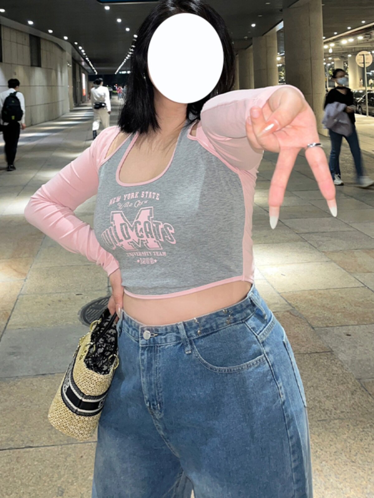 KING SIZE FAT MM SUMMER NEW LOOSE THIN STRAIGHT LEG JEANS WOMENS PEAR SHAPE BODY RETRO WIDE LEG PANTS TIDE