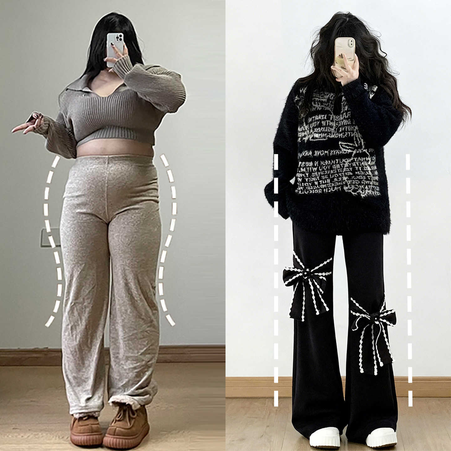 胖mm设计感蝴蝶结微喇牛仔裤女新款特大码黑色裤子美式小众喇叭裤,女装/女士精品,大码裤装,淘宝优惠券,粉丝福利购,淘宝优惠卷