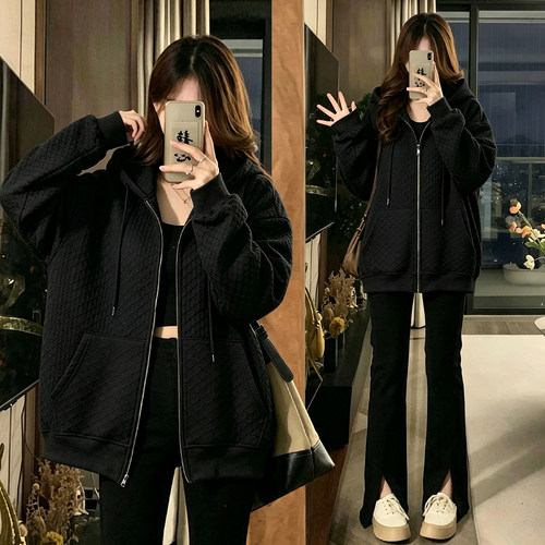 大码胖mm微胖百搭藏肉显瘦外套女