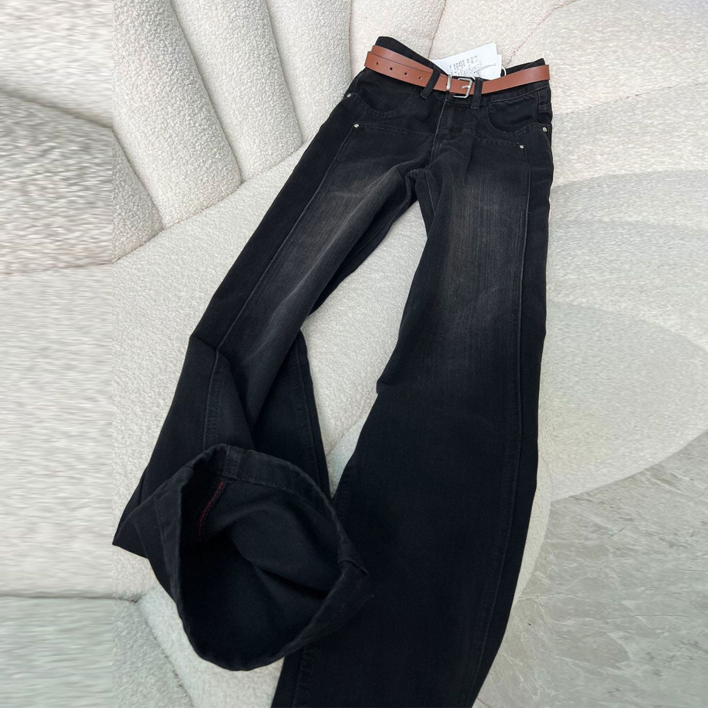 特大码女装黑色遮胯显瘦牛仔裤女胖mm慵懒风休闲百搭垂感直筒裤子,女装/女士精品,大码裤装,淘宝优惠券,粉丝福利购,淘宝优惠卷