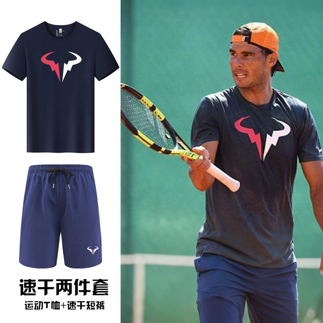 纳达尔网球服套装男速干运动T恤