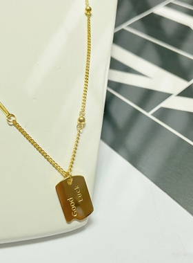 TSL谢瑞麟代购 Good Luck金牌足金999黄金AB链项链 新款专柜正品