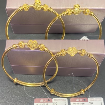 六福珠宝福满传家宝宝足金手镯