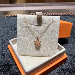 六福珠宝代购 编织星星 18K玫瑰金 五角星 项链套链 新款专柜正品