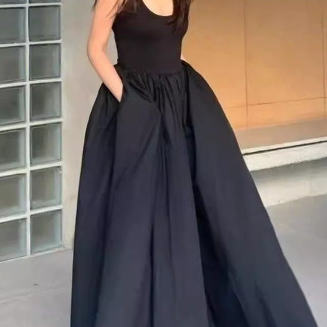 Solid color sleeveless camisole long skirt纯色无袖吊带长裙子,女装/女士精品,连衣裙,淘宝优惠券,粉丝福利购,淘宝优惠卷