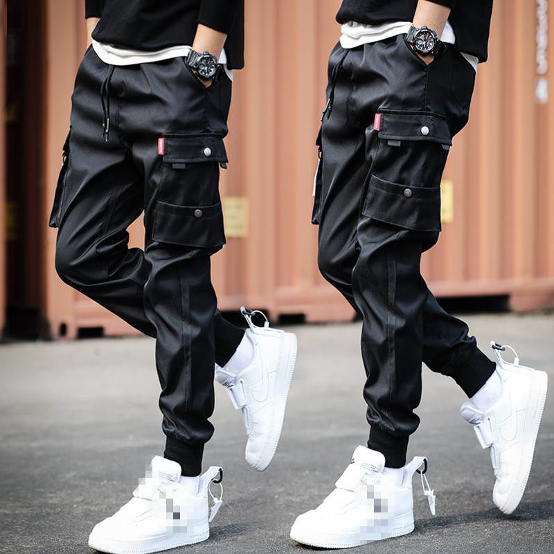 Mid rise loose leggings cargo pants 中腰宽松束脚运动工装裤男
