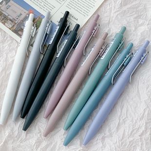 德尔施小钢丝按动CS双珠中性笔商务低重心0.5m黑色速干学生刷题笔