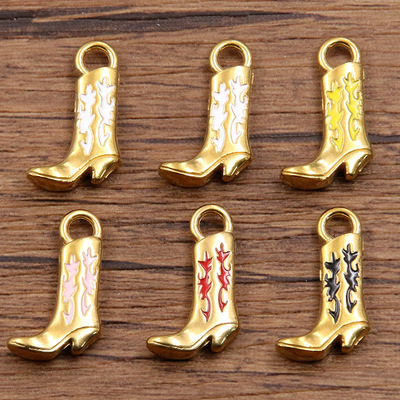1个5色12X21mm不锈钢珐琅双面