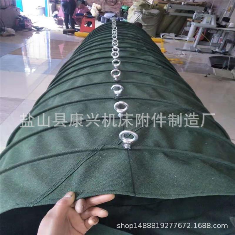 自产自销软连接厂家制作耐磨水泥散装机伸缩帆布袋可带吊环帆布筒
