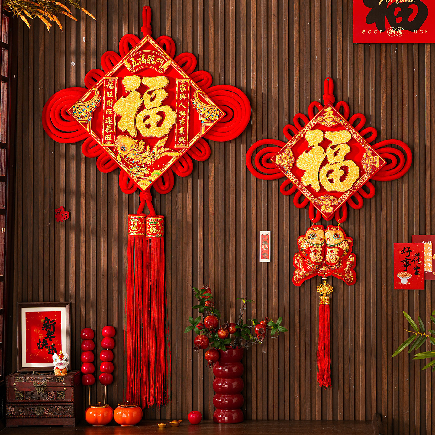 中国结福字挂件2026新款客厅大号入户门玄关高档装饰吉祥喜庆挂饰