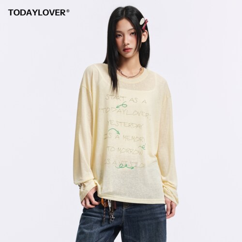 TODAYLOVER莱赛尔天丝圆领T恤女