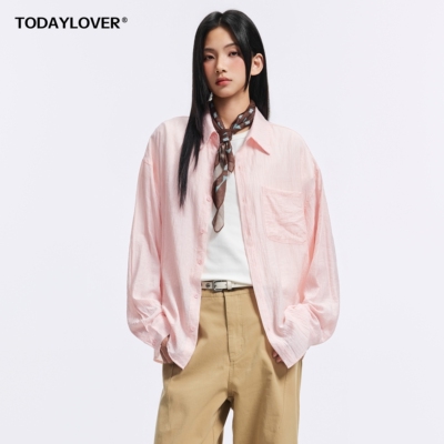 TODAYLOVER肌理感长袖衬衫女春季