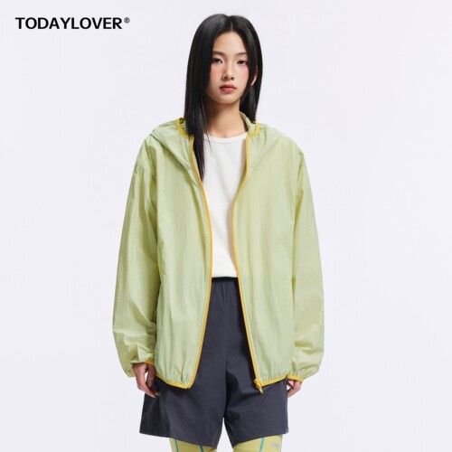 TODAYLOVER撞色轻薄开衫防晒衣女