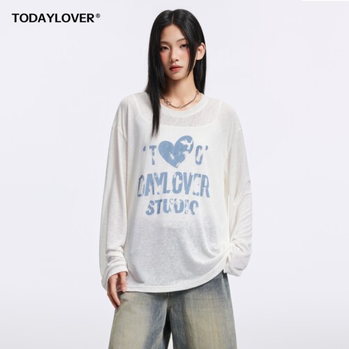 TODAYLOVER莱赛尔天丝纯色长袖T