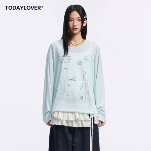 TODAYLOVER莱赛尔天丝圆领长袖T