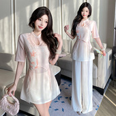 中式 旗袍小个子古典足浴技师师柔试工作服女性感足疗采耳套装