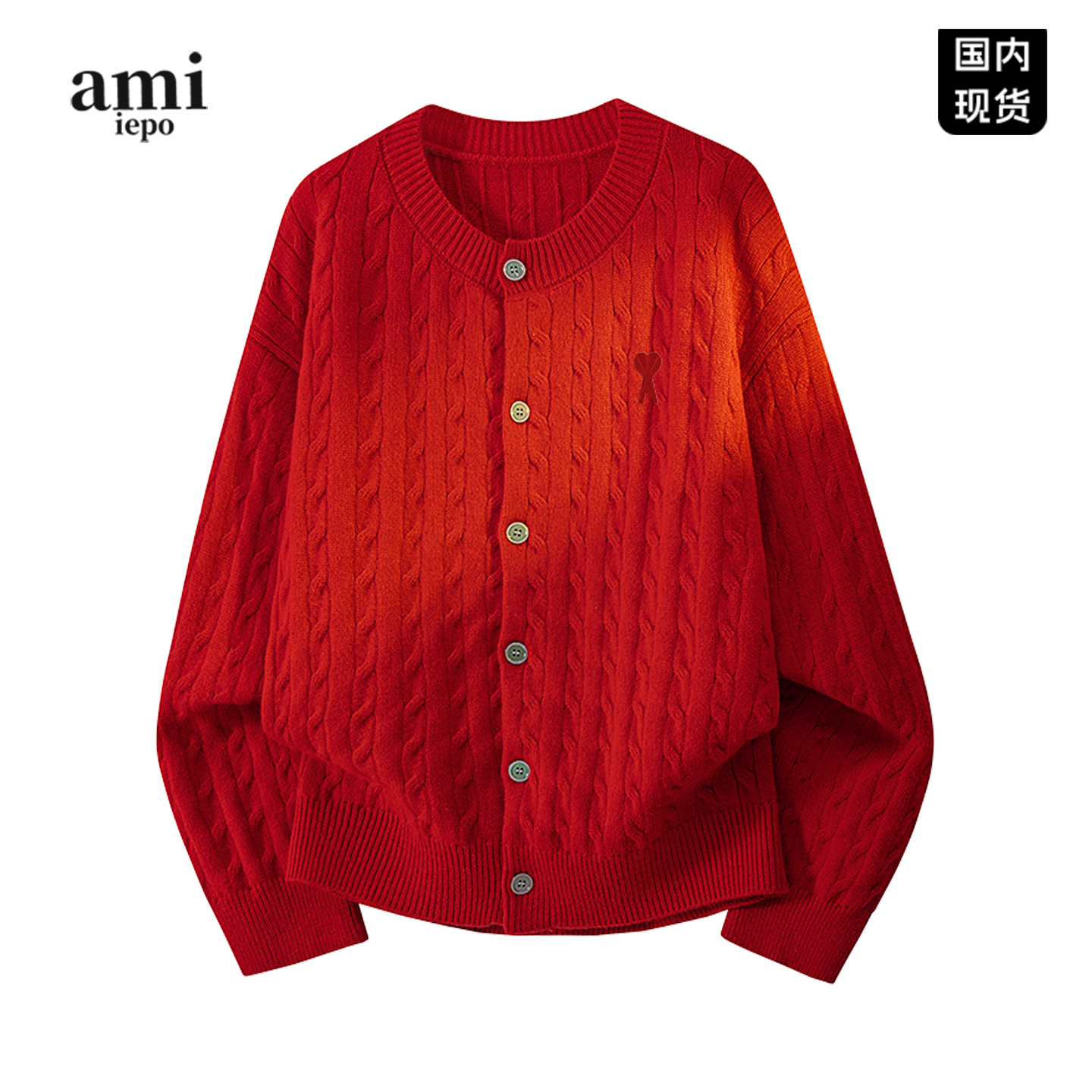 【官网现货】酒红色圣诞针织毛衣