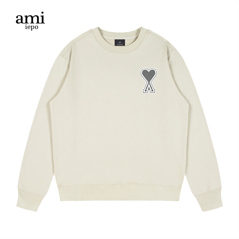 AMI时尚休闲爱心刺绣经典款卫衣