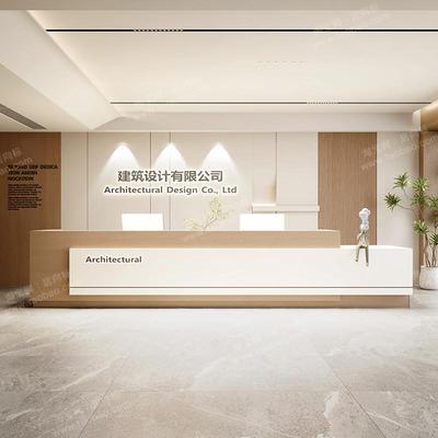 轻奢高级感烤漆酒店公司前台桌接待台培训机构办公室吧台收银物业