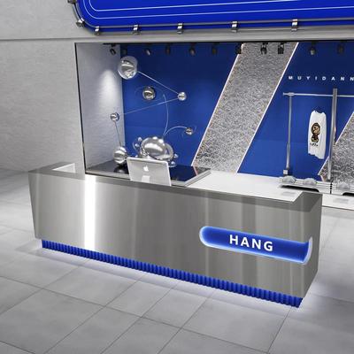 简约潮店健身房服装店理发店吧台收银台舞蹈室桌球厅前台桌接待台