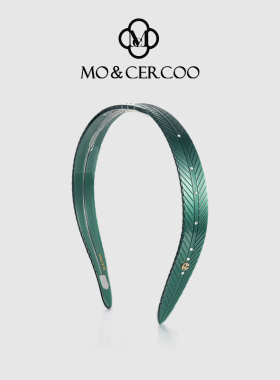 MoCercoo原创醋酸发箍法式高级感头箍气质时尚百搭发饰绿色