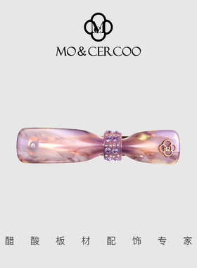 MoCercoo醋酸豹纹边夹复古刘海侧边夹气质头发饰一字碎发夹子女