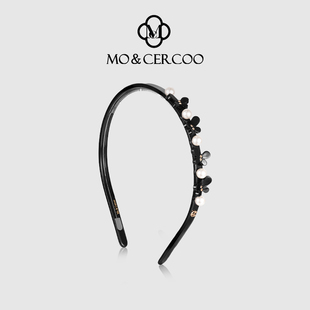 MoCercoo法式 百搭外出醋酸头箍发卡子女 珍珠发箍网红新款