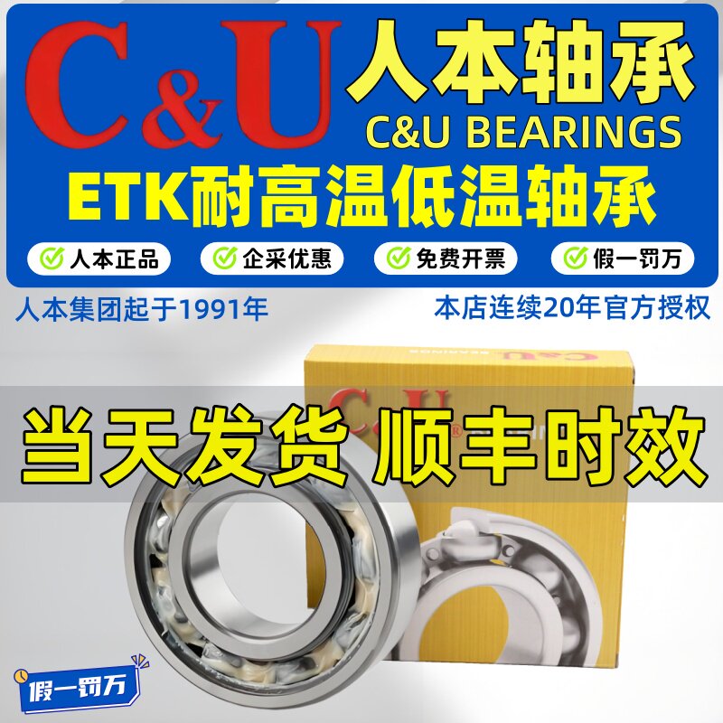 人本ETK耐高温低温高速轴承6200  6202 6203 6204 6205 6000 6300