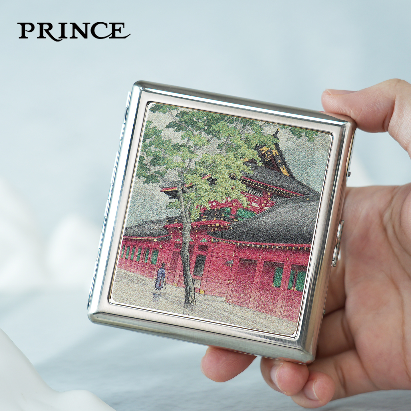 浮世绘山王下之雪创意金属烟盒