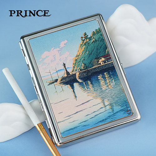 PRINCE日本王子烟盒单层真皮烟夹
