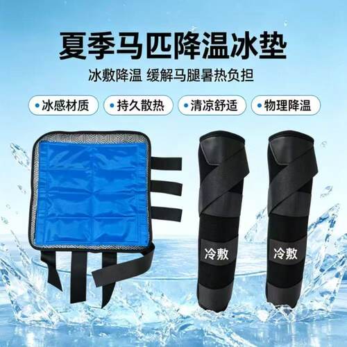 冰敷马护腿绑带缓解暑热