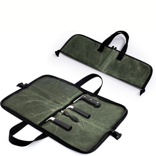 户外厨师刀具收纳包露营拉链便携式帆布多功能手提适用中西餐厅
