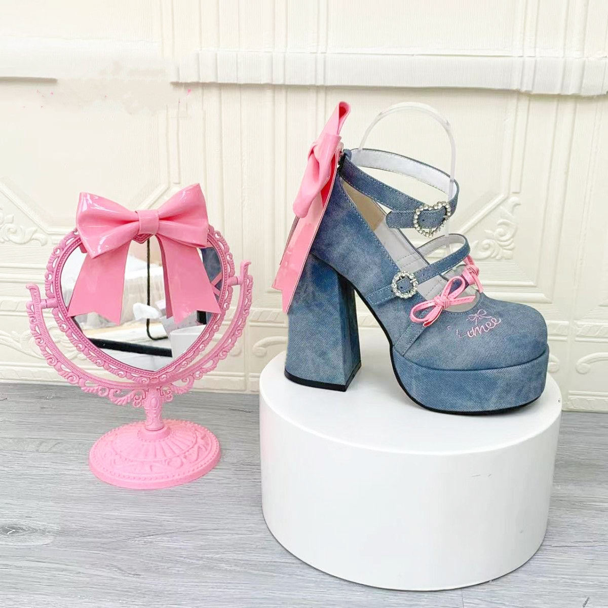 洛丽塔鞋子高跟Lo鞋原创多巴胺