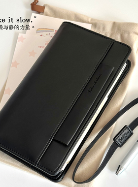 百灵公主A6per皮质活页手帐本背板夹外壳手感超好记事本