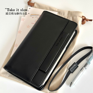 百灵公主A6per皮质活页手帐本背板夹外壳手感超好记事本