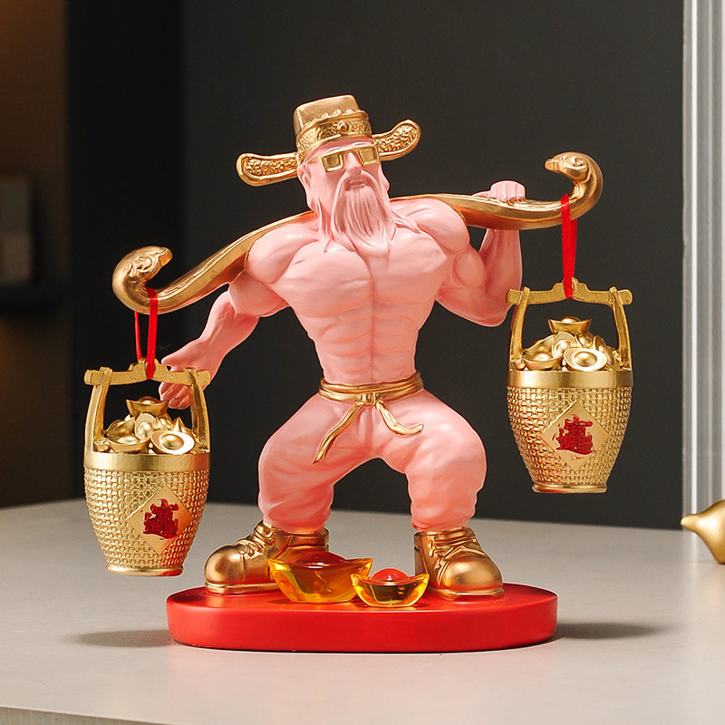 肌肉财神爷摆件招财聚财办公室收银台前台高级感创意开业乔迁礼物,家居饰品,装饰摆件,淘宝优惠券,粉丝福利购,淘宝优惠卷