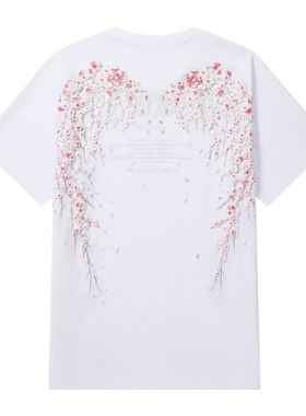 【专柜严选017】BAD BOY时尚樱花T恤BDY25017