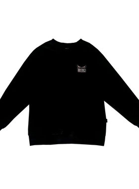 【辰大嗓严选066】BAD BOY绣花小标圆领休闲卫衣BYW25066