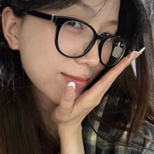 小红书碳水大棣棣同款 M111 黑框眼镜框女配度数近视眼睛架复古时尚