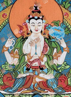 D210菩萨Bodhisattva唐卡绘画高清电子图片喷绘临摹素材