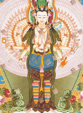 D215菩萨Bodhisattva唐卡绘画高清电子图片喷绘临摹素材