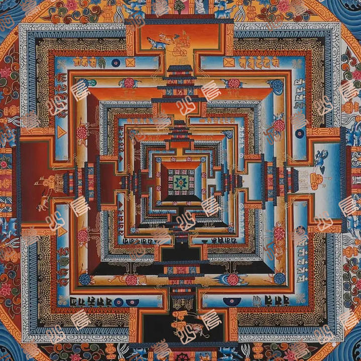 J19真言曼荼罗坛城Mantra mandala唐卡绘画高清电子图片素材