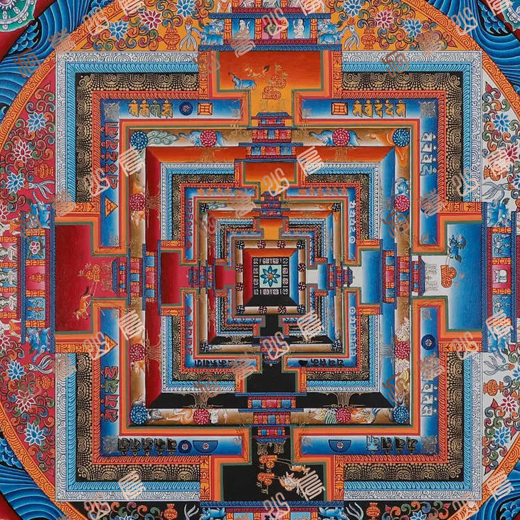 J11真言曼荼罗坛城Mantra mandala唐卡绘画高清电子图片素材