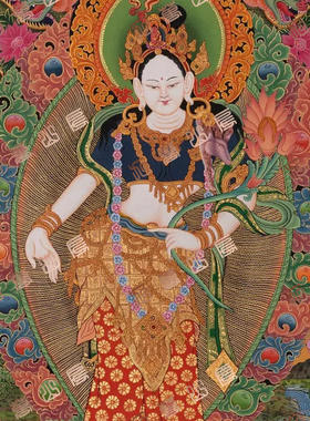 D232菩萨Bodhisattva唐卡绘画高清电子图片喷绘临摹素材