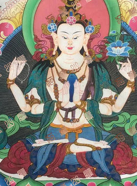 D202菩萨Bodhisattva唐卡绘画高清电子图片喷绘临摹素材